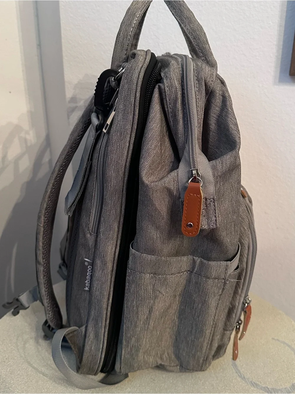 KabaQoo Diaper Bag Backpack with Detachable Changing Station.